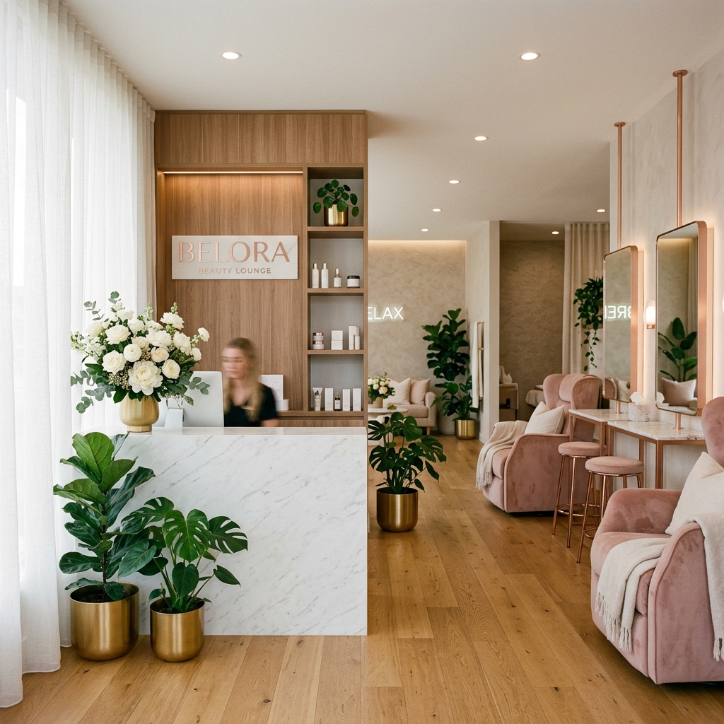Young & Glow Beauty Lounge Interior